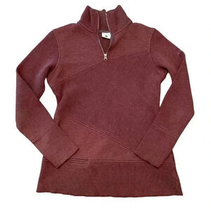 Columbia Women's Half-Zip Pullover Sweatshirt in Burgundy